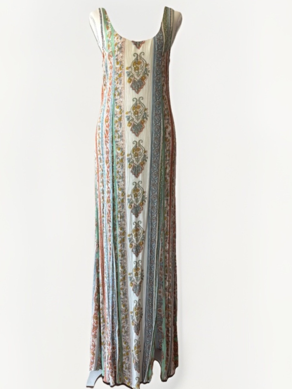 O'Neill Women's Boho Floral Maxi Dress Medium Sleeveless Strappy Back Beachy